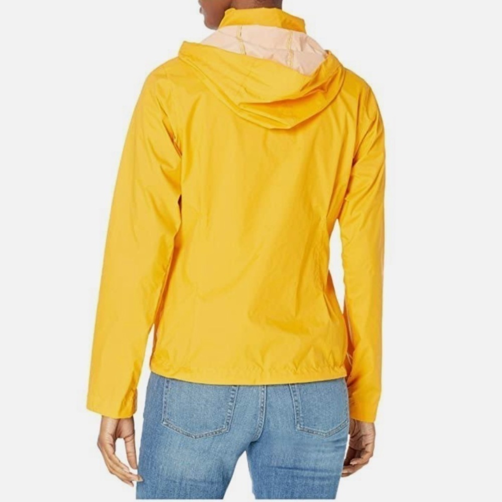 COLUMBIA SWITCHBACK III RAIN WIND WATERPROOF HOOD JACKET SIZE XL YELLOW NWT - Picture 5 of 12